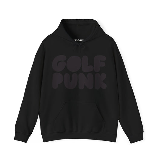 Black-on-Black Stealth Golf Punk Hooded Sweatshirt