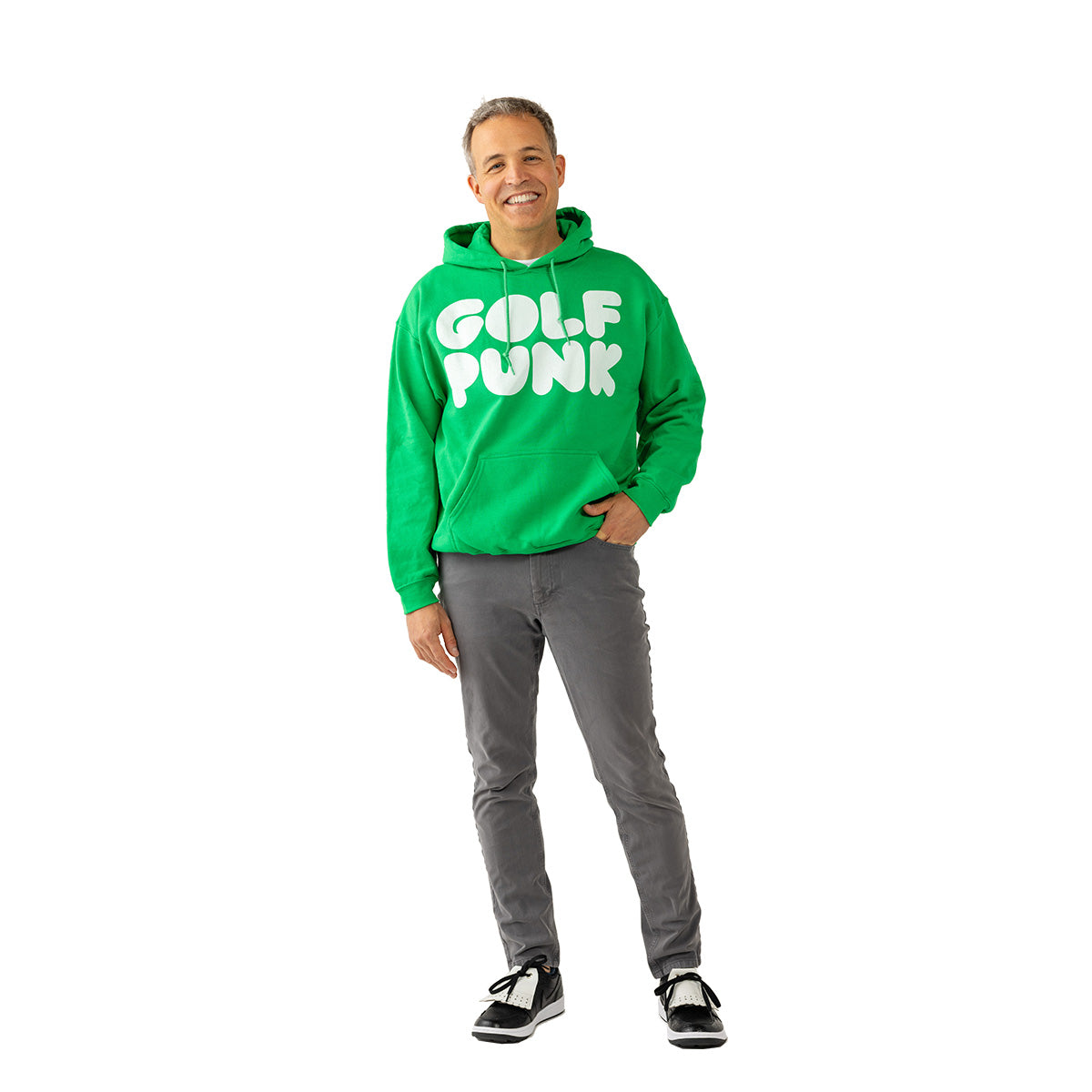 Best Golf Hoodie in green with Golf Punk Print design men's and women's