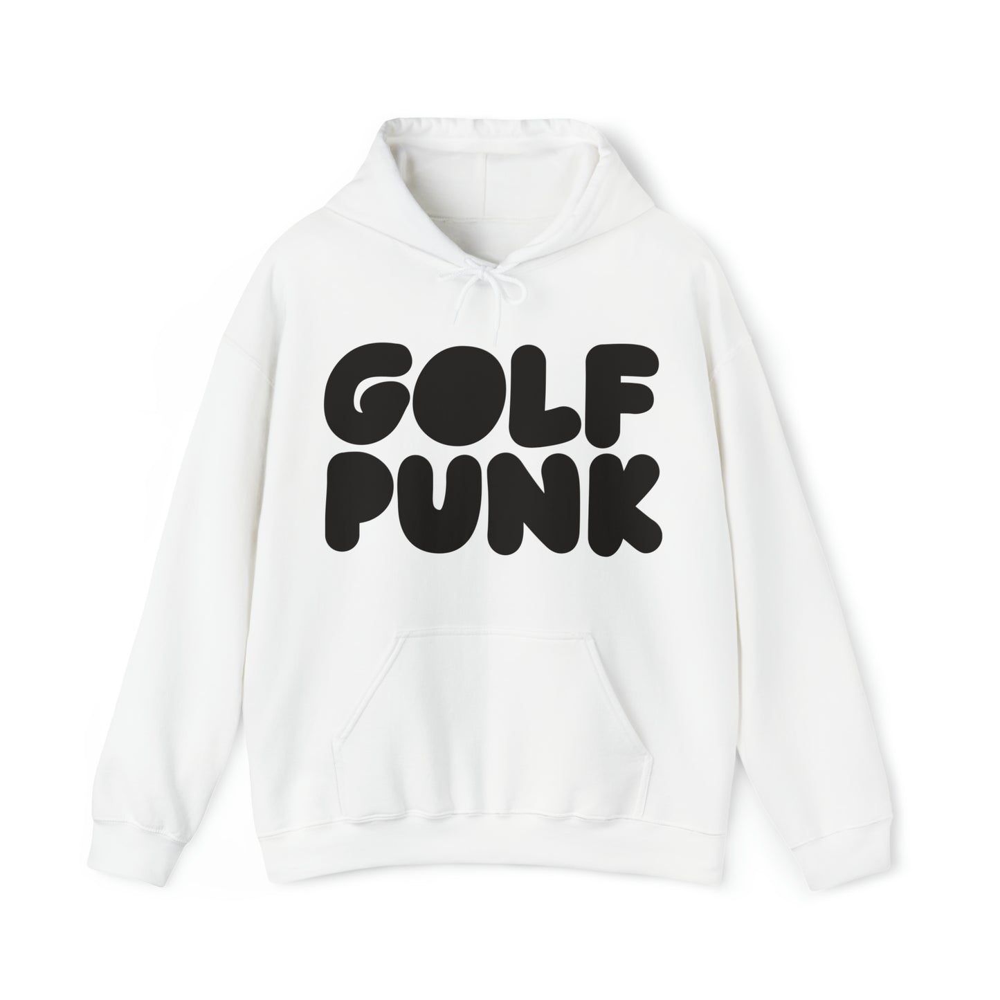 Best Golf Hoodie in white with Golf Punk Print design unisex 