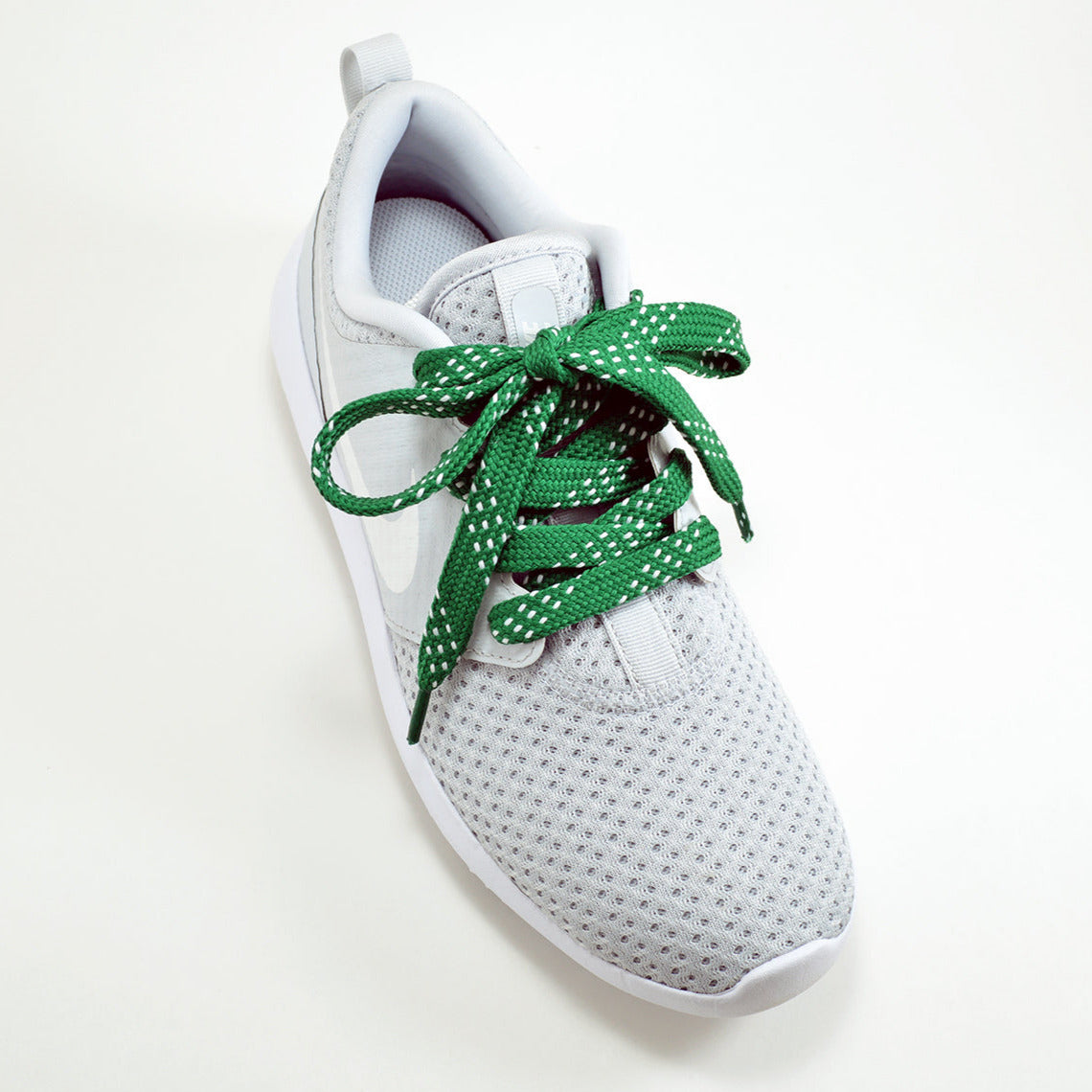 Dashing Golf Shoe Laces Green With White