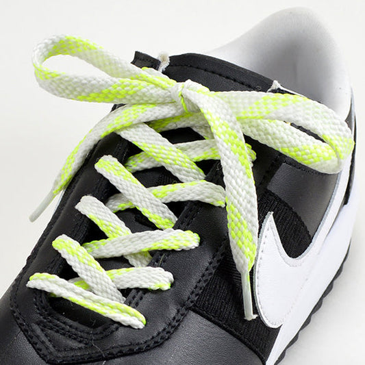 Go-Glo Golf Shoe Laces Neon and White
